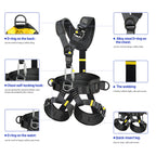 Full Body Climbing Harness Can Be Inverted Thicken Widen Protect Waist Safety Harness Tree Work Rock Climbing Mountaineering Rescuing Work at Height