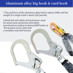6ft Twin Leg Energy Absorbing Lanyards for Fall Protection, Fall Arrest Safety Lanyards