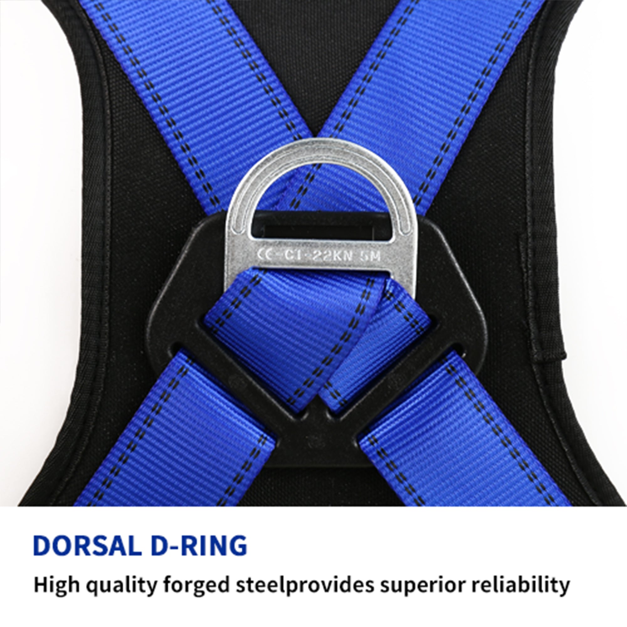 Safety Harness Fall Protection Kit with Shock Absorbing Lanyard & Suspension Trauma Safety Straps Upgrade Quick Buckles, Roofing Harness Construction Harness