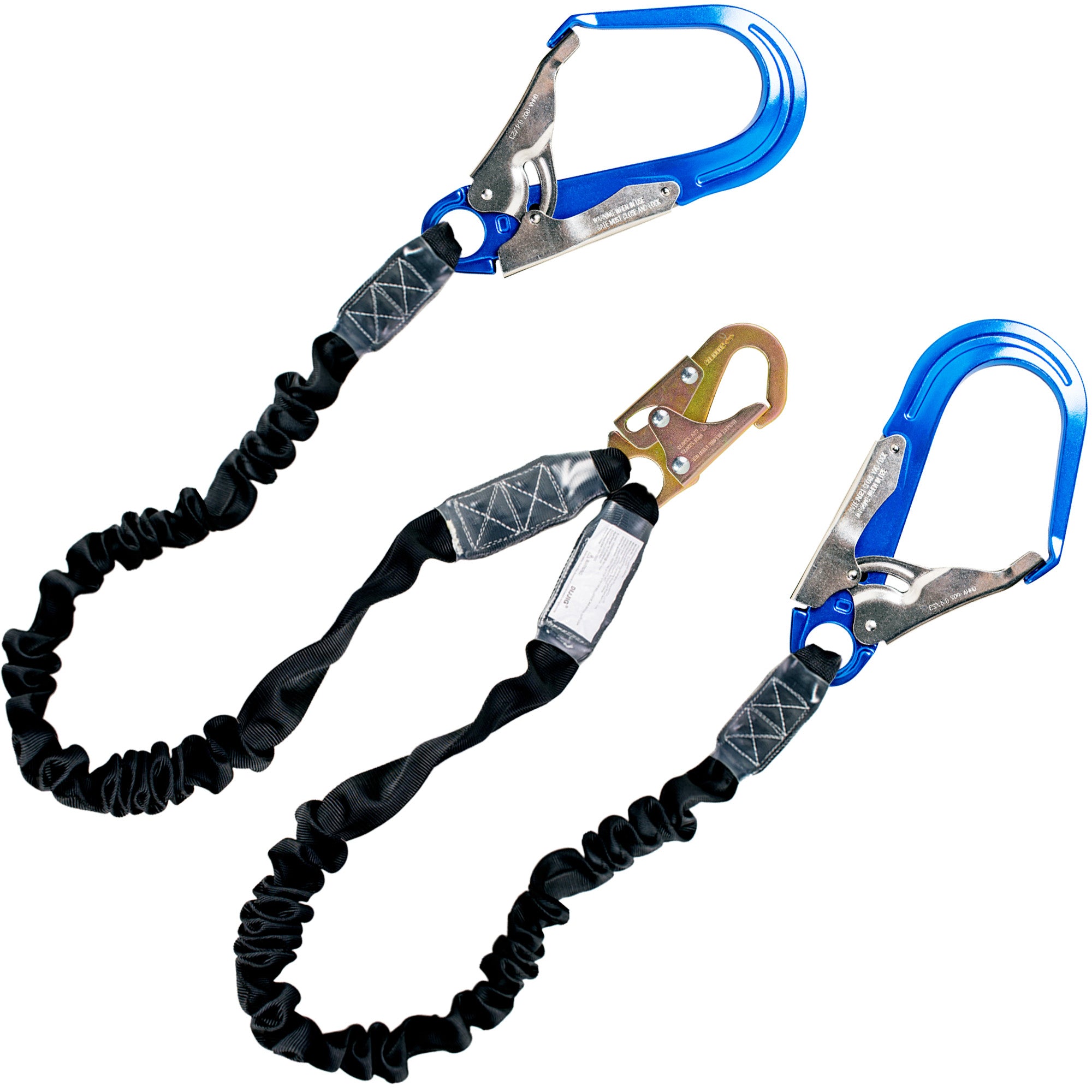 6ft Twin Leg Energy Absorbing Lanyards for Fall Protection, Fall Arrest Safety Lanyards