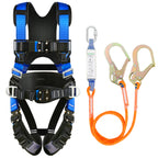 Safety Harness Fall Protection Kit with Shock Absorbing Lanyard & Suspension Trauma Safety Straps Upgrade Quick Buckles, Roofing Harness Construction Harness