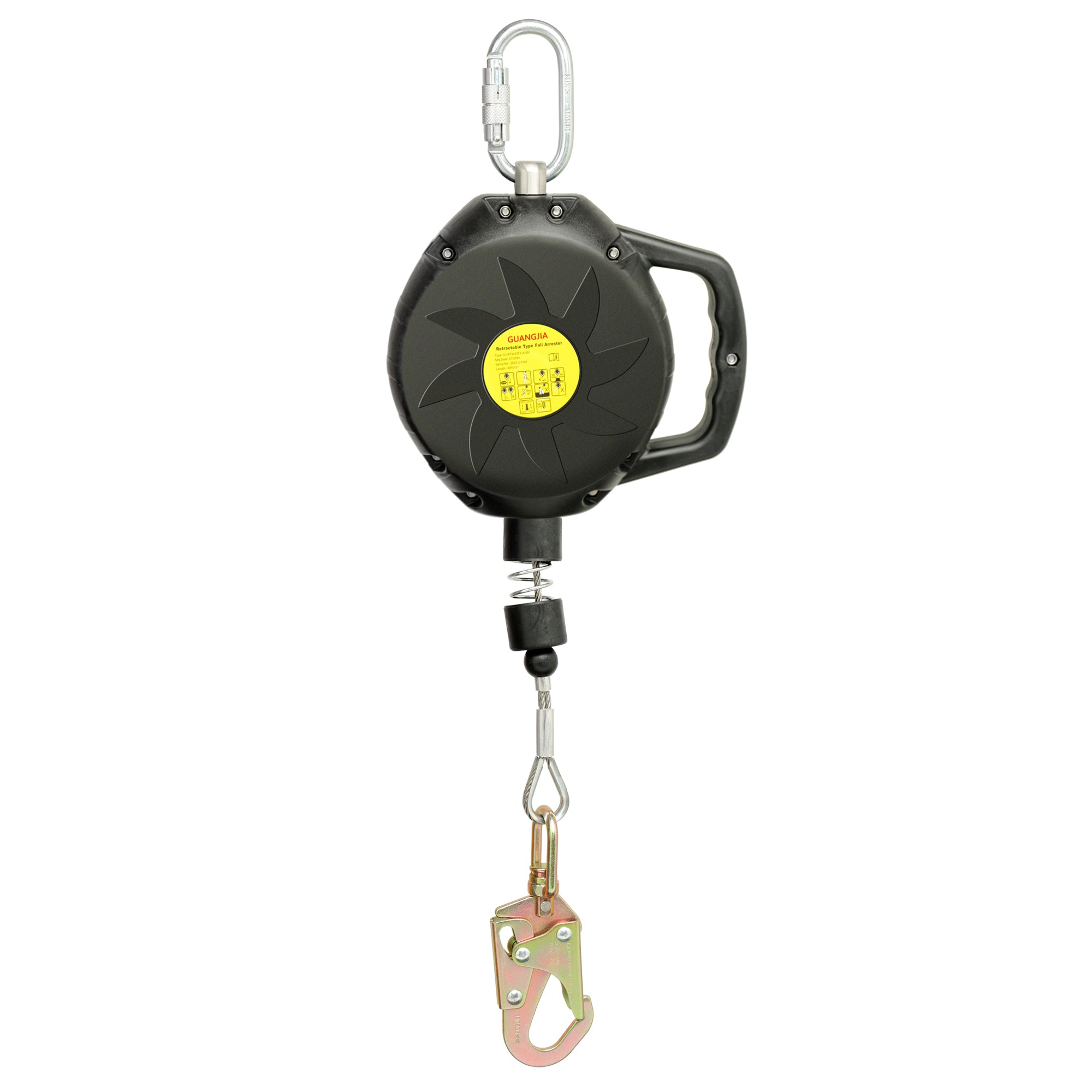 Steel Wire Self Retracting Lifeline, Fall Protection Safety Lanyard, NO Tangle Steel Cable, Class 1 SRL ANSI OSHA Retractable Fall Arrest