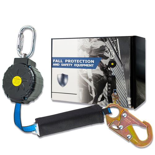 6FT Fall Protection Retractable Lanyard, Self Retracting Lifeline for Construction, Fall Arrest Protection Lanyard, SRL OSHA/ANSI