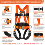 Universal Full Body Fall Protection Safety Harness with Dorsal D-Ring and Mating Buckle Legs, Roofing Harness Construction Harness