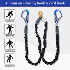 6ft Twin Leg Energy Absorbing Lanyards for Fall Protection, Fall Arrest Safety Lanyards