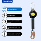 6FT Fall Protection Retractable Lanyard, Self Retracting Lifeline for Construction, Fall Arrest Protection Lanyard, SRL OSHA/ANSI