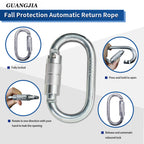 6ft Self Retracting Lifeline Retractable Fall Arrest Construction Roofing/Fall Protection Retractable Safety Lanyard External Shock Absorber Fall Arrest Safety