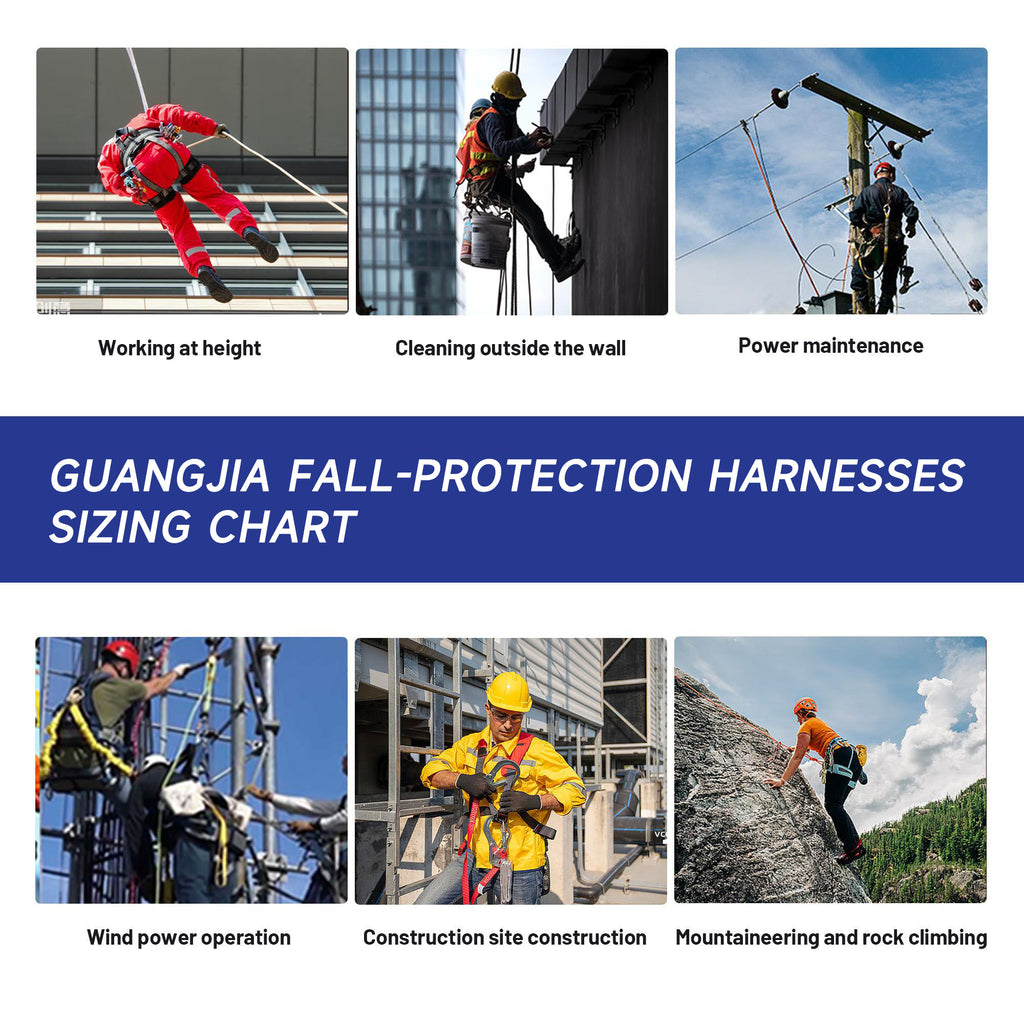 Full Body Work Harness, Universal Full Body Protection with Dorsal D-ring and Mating Buckle Legs
