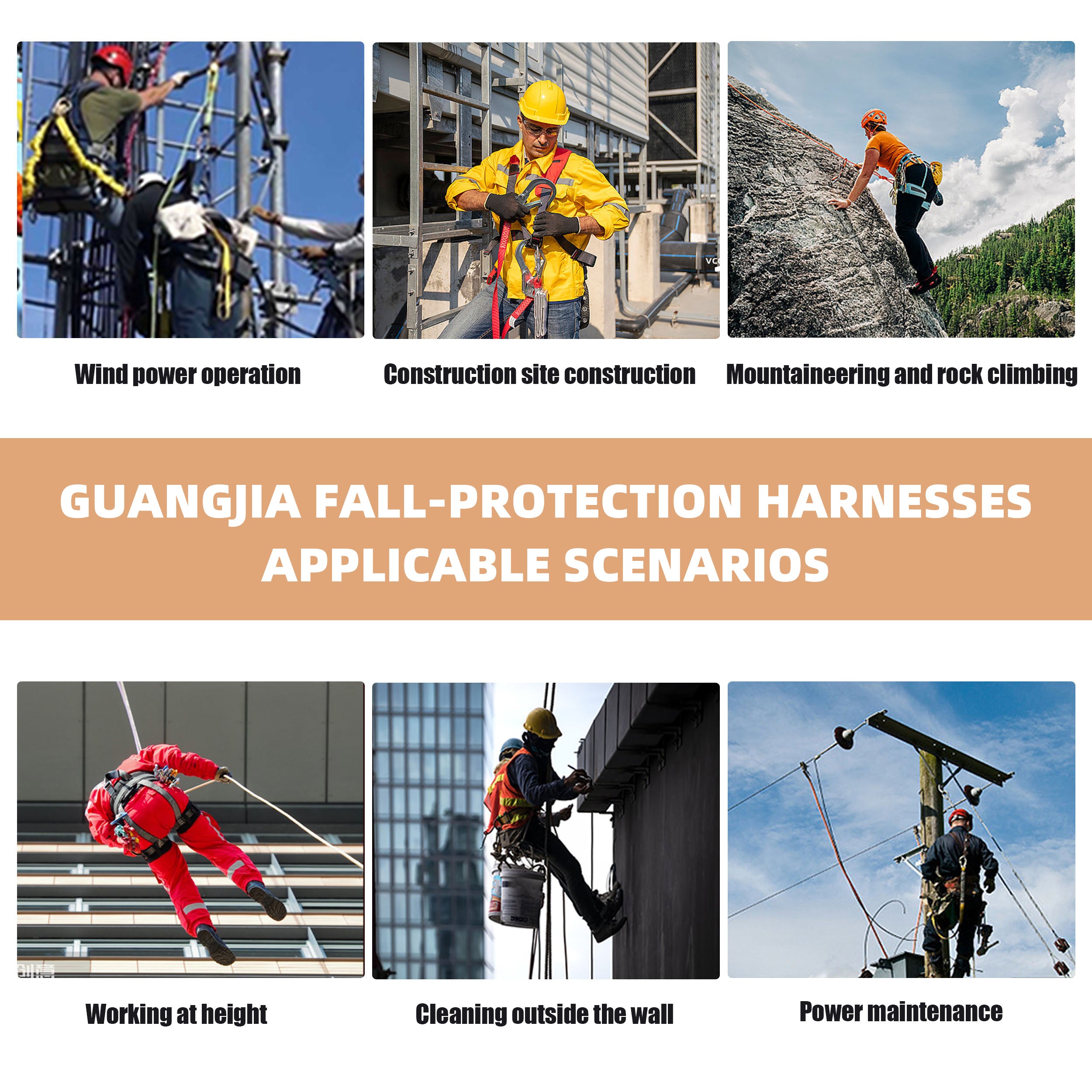 Fall Protection Safety Harnesses Full Body Roofing Construction Harness 5 Point Adjustment Harness Padded Black OSHA/ANSI COMPLIANT