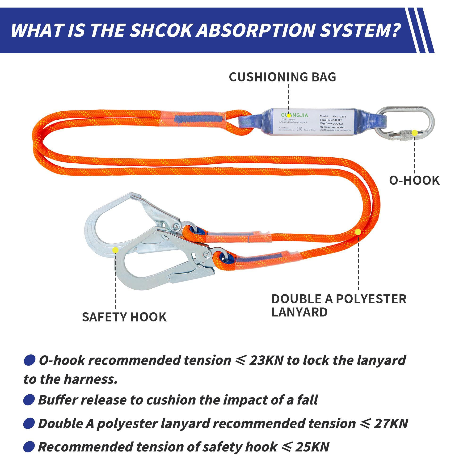 Full Body Work Harness, Universal Full Body Protection with Dorsal D-ring and Mating Buckle Legs