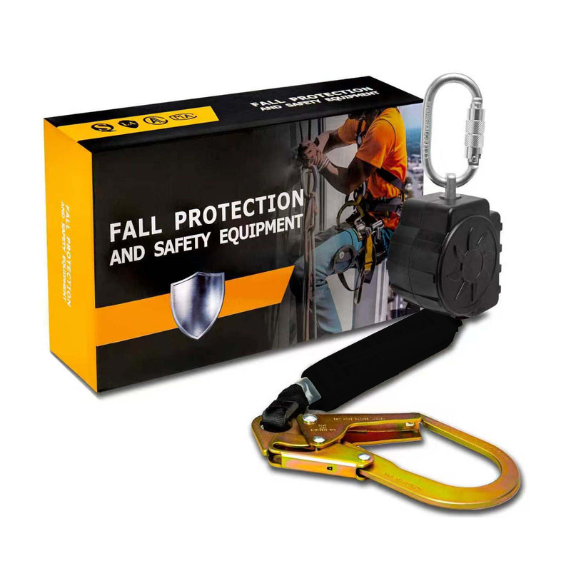 Fall Protection Retractable Lanyard - Fall Arrest System, Industrial Safety Lanyard for Roofing & Construction Positioning, ANSI/OSHA Compliant Lifeline