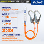 Safety Harness Fall Protection Kit with Shock Absorbing Lanyard, Full Body Working Harness with Safety Straps and Upgraded Quick Buckles (Orange)